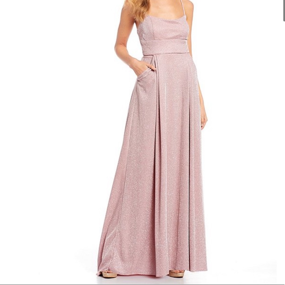 Prom Dress Size 0 w/ Tied Back & Pockets